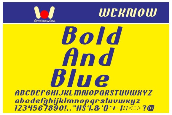 Bold and Blue Font for Creative Projects