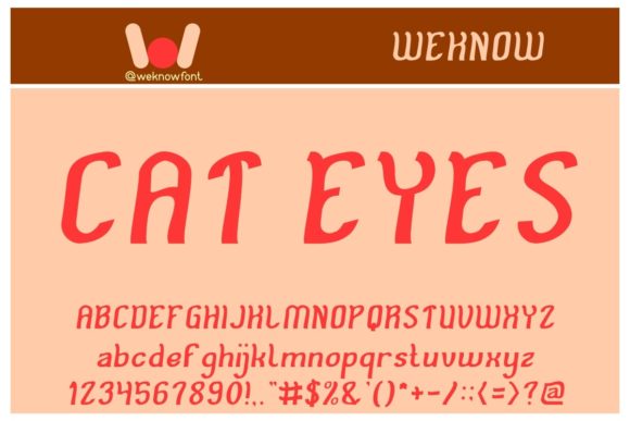 Cat Eyes Font: Bold & Stylish