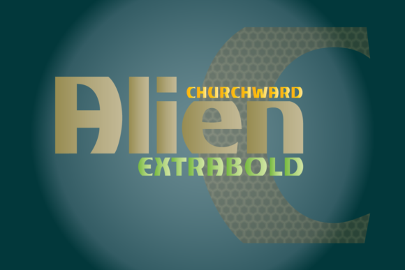 Churchward Alien Font for Creative Projects