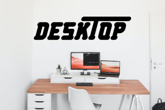 Desktop: A Bold Typographic Statement