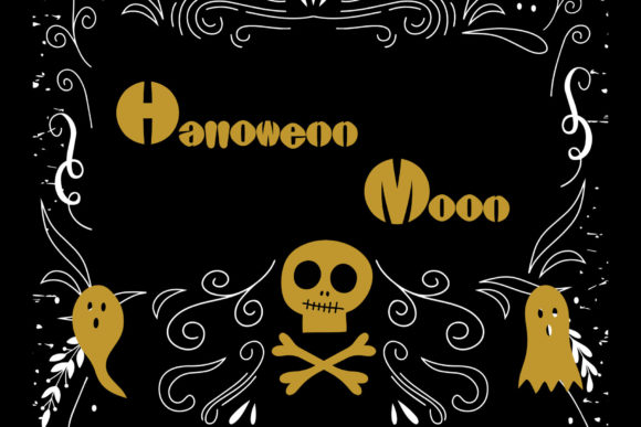 Halloween Moon Font for Web Design