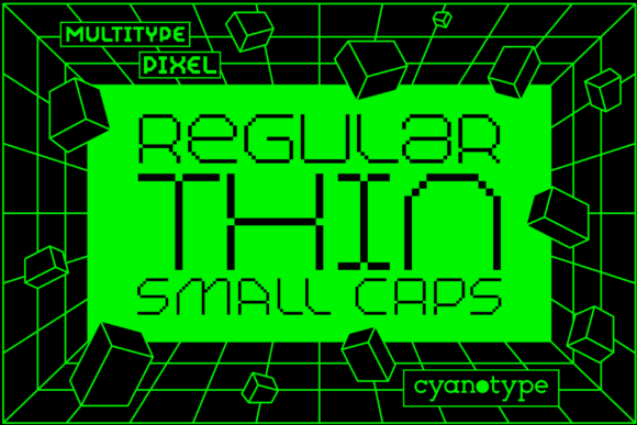 MultiType Pixel Thin: A Bold Display Font