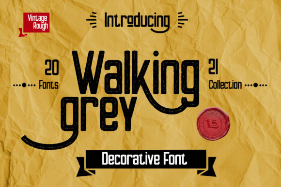 Walking Grey Font for Creative Projects
